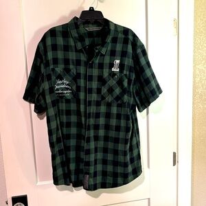 2XL Harley Davidson Short Sleeve Flannel Shirt